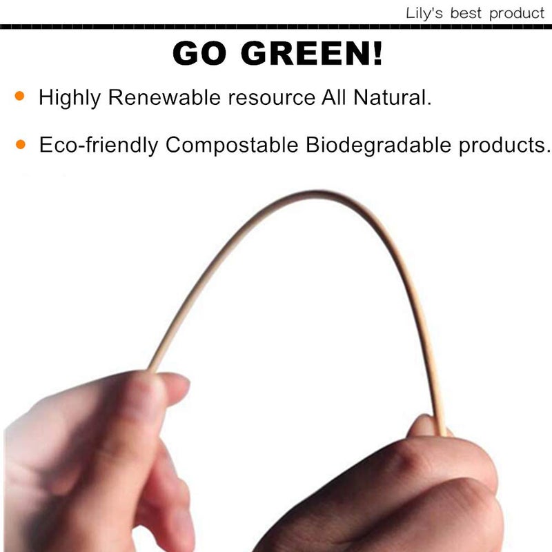 HOPELF 16" Natural Bamboo Skewers Sticks for BBQï¼ŒKabobï¼ŒGrillingï¼ŒBarbecueï¼ŒKitchenï¼ŒRoastingï¼ŒMarshmallowsï¼ŒPlant Stakesï¼ŒCrafting.Î¦=4mm, More Size Choices 6"/8"/10"/12"/14"/30"(100 PCS) - Image 4